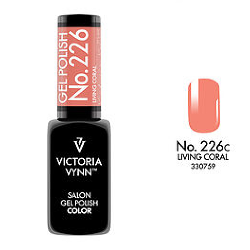 salon gel polish No.226 Living Coral (TPO FREE, HEMA FREE, DI-HEMA FREE)